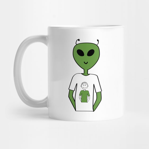 Alien Human T-shirt-T-shirt (short hair) by Markadesign